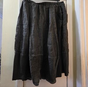 Luukaa Gray Lagenlook Pull On Midi Skirt Size 20 (LUUKAA 7)